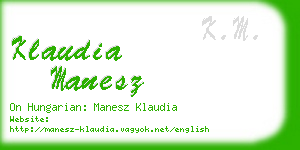 klaudia manesz business card